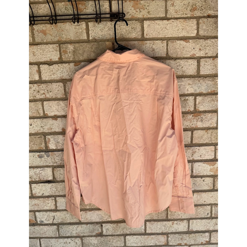Quince Women’s Light Pink/Peach Long Sleeve Button-Up Shirt L NWT 100% Cotton - Picture 2 of 4